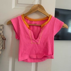 Out from under Urban Outfitters top